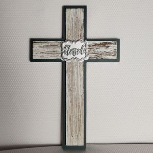 "Blessed" Farmhouse/Rustic Cross NWOT